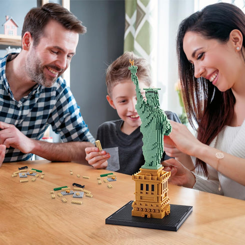 Statue of Liberty Building Blocks Set (2810 Pcs), Famous World Architecture Educational Toys Micro Bricks for Kids