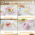 Set, 30PCS Set 3-8 SimpliPlay Wooden Toy Plates and Dishes for Kitchen Montessori Play Kitchen Accessories for Toddlers