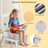 4-Point 3.8" Booster Seat for Kitchen Chair - Anchor Lift Toddler Booster Seat for Dining Table with Side Pockets