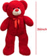 Huge Teddy Bear Stuffed Animal, Giant Plush with Red Ribbon Bow, Valentine's Day Gift for Girlfriend and Kids, 36 Inch