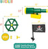 Barcaloo Playground Equipment Bundle Set - Kids Pirate Telescope, Steering Wheel & Flags for Backyard Swing Set