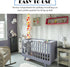 HONITANO Bedside Hanging Diaper Bag Nursery Organizer Large Grey Snowflake Fabric Crib Storage Pouch for Diaper Stacker