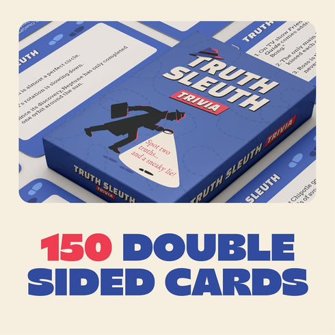 Talking Hearts 300 Truth Sleuth Trivia Game, Two Truths and a Lie Style Trivia with Card Sides