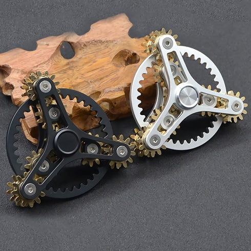 (13 Pure Brass Fidget Spinner Gears Linkage Fidget Gyro Toy Metal DIY Hand Spinner Spins Long Time EDC Focus Meditation
