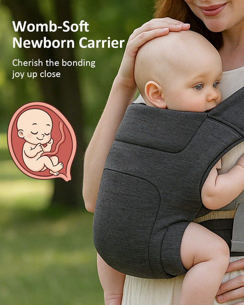 Toddler(7-35lbs), HEYVALUE Baby Carrier Newborn to Ergonomic Cross-Back Wraps with Adjustable Straps, Newborn Carrier