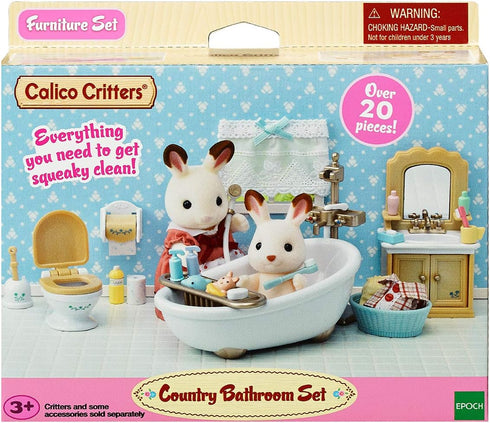 Calico Critters Country Bathroom Set - Dollhouse Furniture and Accessories Set for Ages 3+