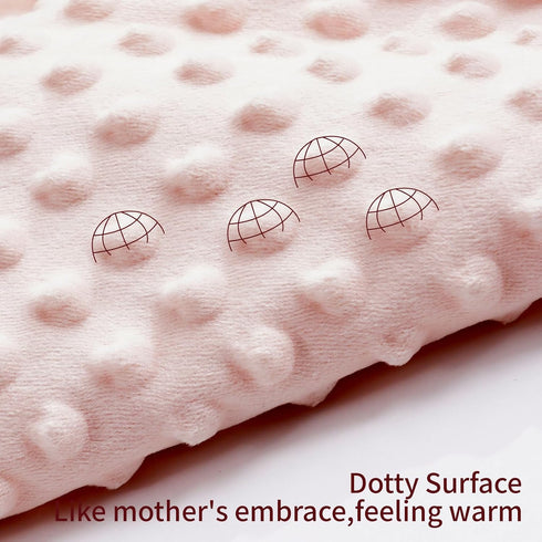 CoolaPeach 2 Pack Backing,39x29.5 Inches,Printed Minky Baby Blankets,Super Soft Receiving Blankets with Muslin Cotton