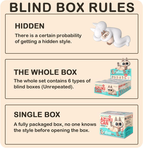 BEEMAI Nobeko Azukisan's Daily Series - 1PC Blind Box Random Design Cute Figures Collectible Toys