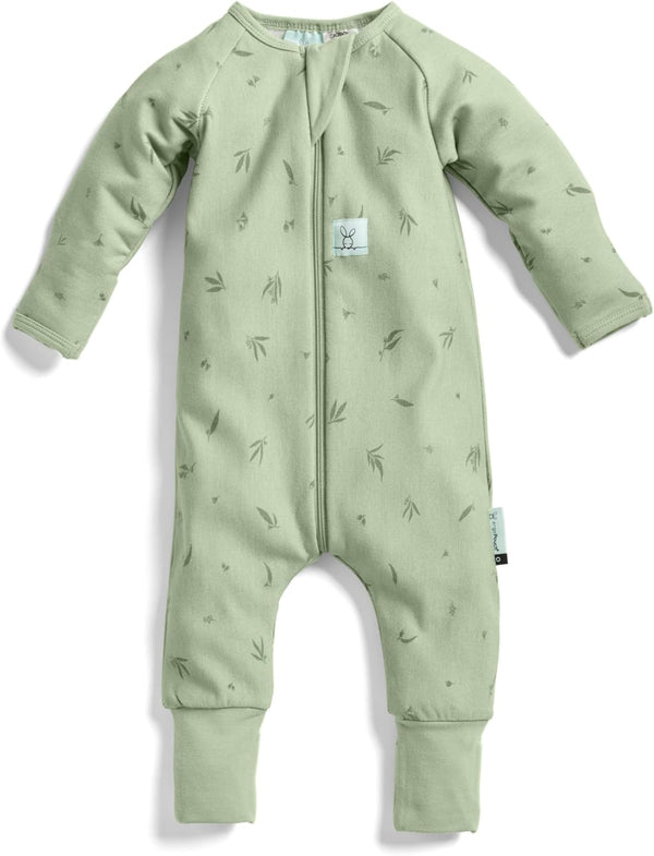 ergoPouch Long Sleeve Romper Slim-Fit Baby Pajamas & Sleep Layer with Front