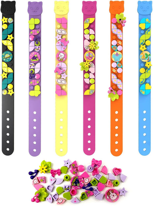SIENON 6Pack Dots Bracelets Building Block, DIY Creative Craft Project Bracelet Making