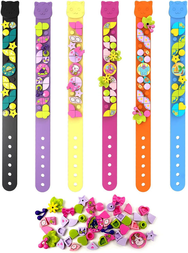 SIENON 6Pack Dots Bracelets Building Block, DIY Creative Craft Project Bracelet Making