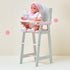 Doll High Chair for Baby Dolls - Olivia's Little World Wooden Play Furniture for 16" to 18" Dolls