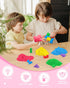 6 11lbs, AtMini Play Sand with Colored Sands of Including a Sand Tray with Lid - Sensory Toy Kits and Sand Art Kits