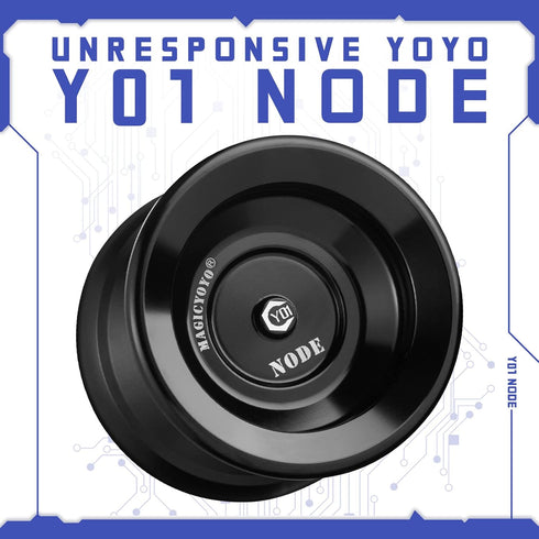 MAGICYOYO Professional Unresponsive Yoyo Y01 Node, Metal Aluminum Yo Yo for Advanced Players, Black