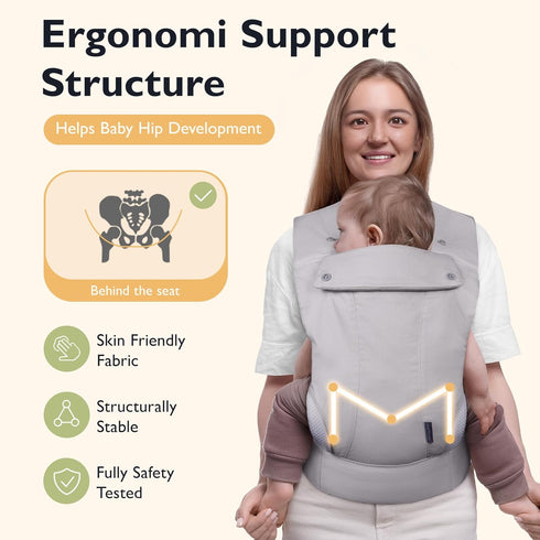 mommore Baby Carrier Newborn to Toddler, Ergonomic Baby Infant Carrier with Lumbar Support, Comfort with Adjustable
