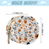 YETTASBIN Halloween Pumpkin Portable Pacifier Holder Case with Metal Hook Buckle & Zipper for Diaper Bag and Stroller