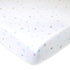 American Baby Company 100% Natural Cotton Fitted Crib Sheet, 52" x 28", Blue Stars and Moons