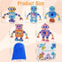 28-Piece 36 Robots Wooden Snap-Together Building Toys STEM Montessori Educational Blocks for Toddlers Ages | Fine Motor