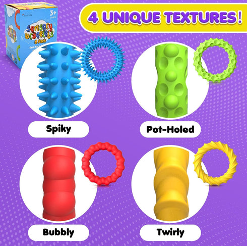 8 Pack Sensory Fidget Toys for Kids Adults - Stretchy Fidget Toys Bracelet | Texture & Calming Autism Sensory Toys
