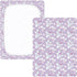 miaozhen 1 Pack 52x28 Cotton Baby Crib Sheets Comfy Breathable Slow Style Strawberry Lavender Crib Mattress Sheet