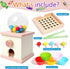 QimuMku 9.6" Counting 3 4 5 4-8, Wooden Gumball Machine Montessori Toys for Years Old Boys Girls, Toddler Preschool