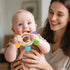 0-6 6-12 0-24Months Baby Teething Rings Toys for Months Baby Rattle Teether Sensory Toys for Babies Silicone Teether