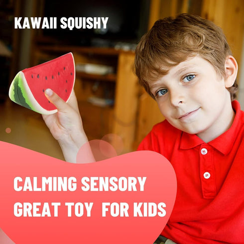 Anboor Squishies Watermelon Kawaii Soft Slow Rising Scented Fruit Squishies, Stress Relief Kid Toys Gift Collection