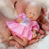 Vollence 7 inch Mini Preemie Full Body Silicone Baby Girl Doll Lifelike