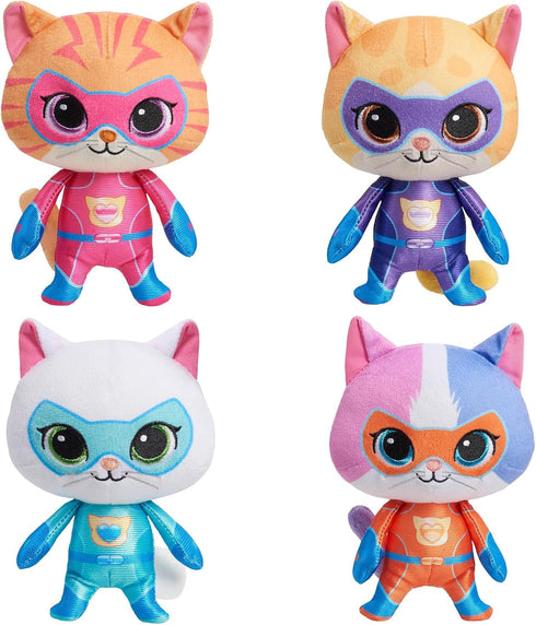 YXCTZKVX Super Cat Plush Toy Set of 4 Soft Stuffed Animals Sparks, Buddy,