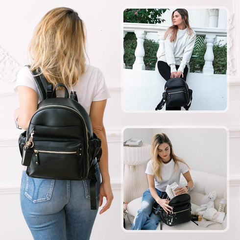 Backpack Backpack 11 2 miss fong Small Diaper Bag Mini Diaper Bag Mini with Pockets Baby Diaper Bag with Hand Sanitizer