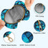 YETTASBIN Blue Butterfly Portable Pacifier Holder Case with Metal Hook Buckle & Zipper for Diaper Bag and Stroller
