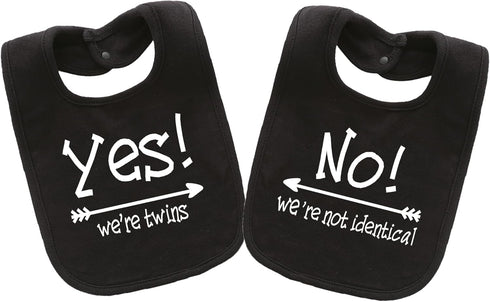 YSCULBUTOL Baby Twins Bibs Yes We Are Twins Newborn Baby Cute Unisex