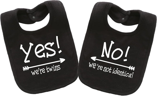 YSCULBUTOL Baby Twins Bibs Yes We Are Twins Newborn Baby Cute Unisex
