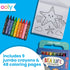 9 48 Ooly Travel Art Kit with Jumbo Crayons & Themed Coloring Pages & Case for Easy Traveling Art Creation, Perfect