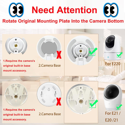Derebir E30 E220 C220 E21/ E110 C2110 T8417/ T8354/ T8300 Baby Monitor Floor Stand Holder Mount Compatible with eufy /