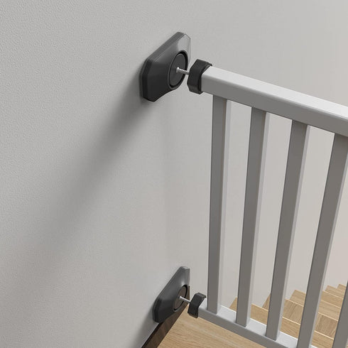Baby Gate Wall Protector, 8 Pack Black, Protect Walls & Doorways from Pet & Dog Gates, Pressure Mounted