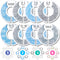 Baby Closet Dividers (Baby Blue) by Eli with Love – Set of 8 Size Dividers for Boys’ Nursery Closet