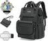 unelmoi Diaper Bad Backpack with Detachable Changing Pad, Large Capacity Waterproof Baby Bag
