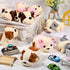 12 Pcs Cute Stuffed Animal Toy - 4 Inch Mini Plush Mermaid Tiger Turtle Puppy Pig Alpaca Cat Keychain Pendant
