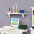 2Pcs White Dollhouse Wall Shelf, 1:12 Scale Miniature Storage for Kitchen Scene Dollhouse Decor