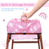 COOLBEBE 3-Point Baby High Chair Cover with Harness, Waterproof & Machine Washable Portable Seat Cover, Fits Wooden