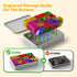 112PCS Set Set 4-8 Mini Magnetic Tiles for Kids, Magnetic Tiles Travel with Iron Box, Portable Construction Toys STEM