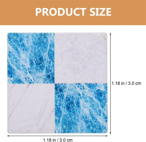 Doll House Furniture 27pcs Miniature Mosaic Floor Tile Sheet Miniature Flooring Simulation Mini Doll House Accessories for - Blue and White Tile Flooring