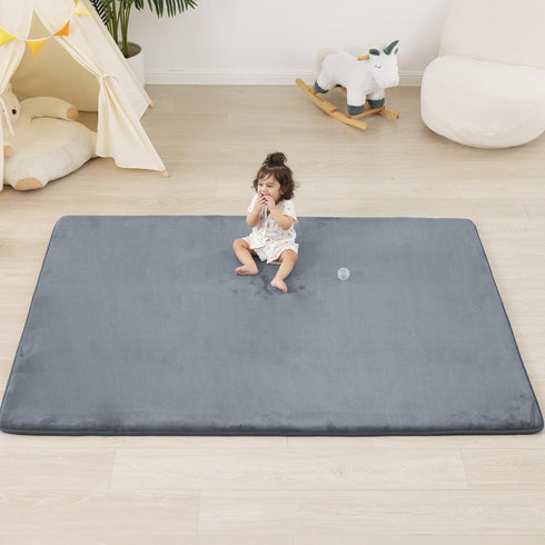 1.3" Thick Baby Floor Play Mat 39x59, Basic Padded Foam Mat for