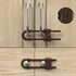 4 PACK Child Proof Sliding Cabinet Door Code Locks, Adjustable U Shaped Baby Safety Latches for Knob Handle Drawers