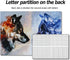 Bgraamiens Puzzle - Ice VS Fire - 1000 Pieces Fantasy Double Exposure Wolf Puzzle for Adults