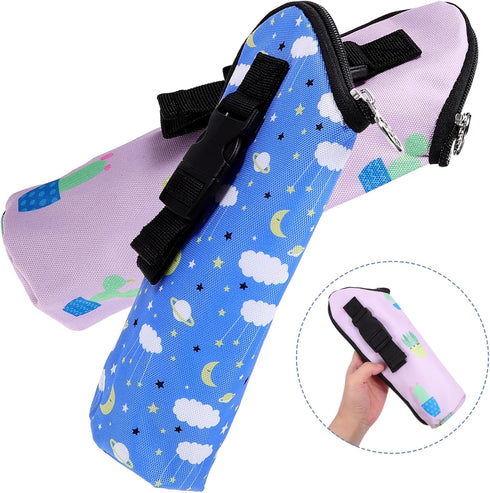 LIOOBO 2Pcs Insulated Bottle Carrier Bags for Travel Lightweight Milk Bottle Pouch with Spacious Compartment