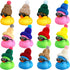 Chivao 12 Pcs Mini Rubber Ducks with Sunglasses/ Glasses and Hats/ Necklace,
