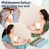 Hahafelt 3 55"x31" Pcs U-Shaped Pregnancy Pillow Cover, Cotton Maternity, Soft Breathable Fit for Body