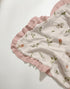 52 52 Inches, Muslin Ruffled Baby Blanket, Extra Large x Soft Breathable Cotton Crib Blanket for Newborn Infant Toddler